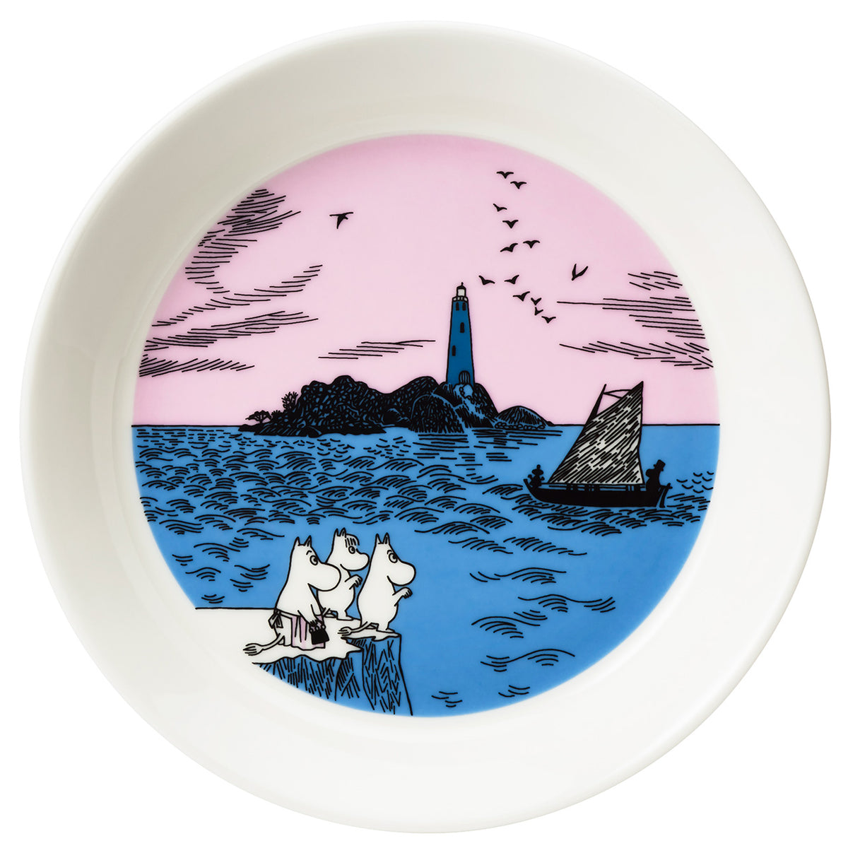 Mumin tallrik set 19cm kvällseglats & fred