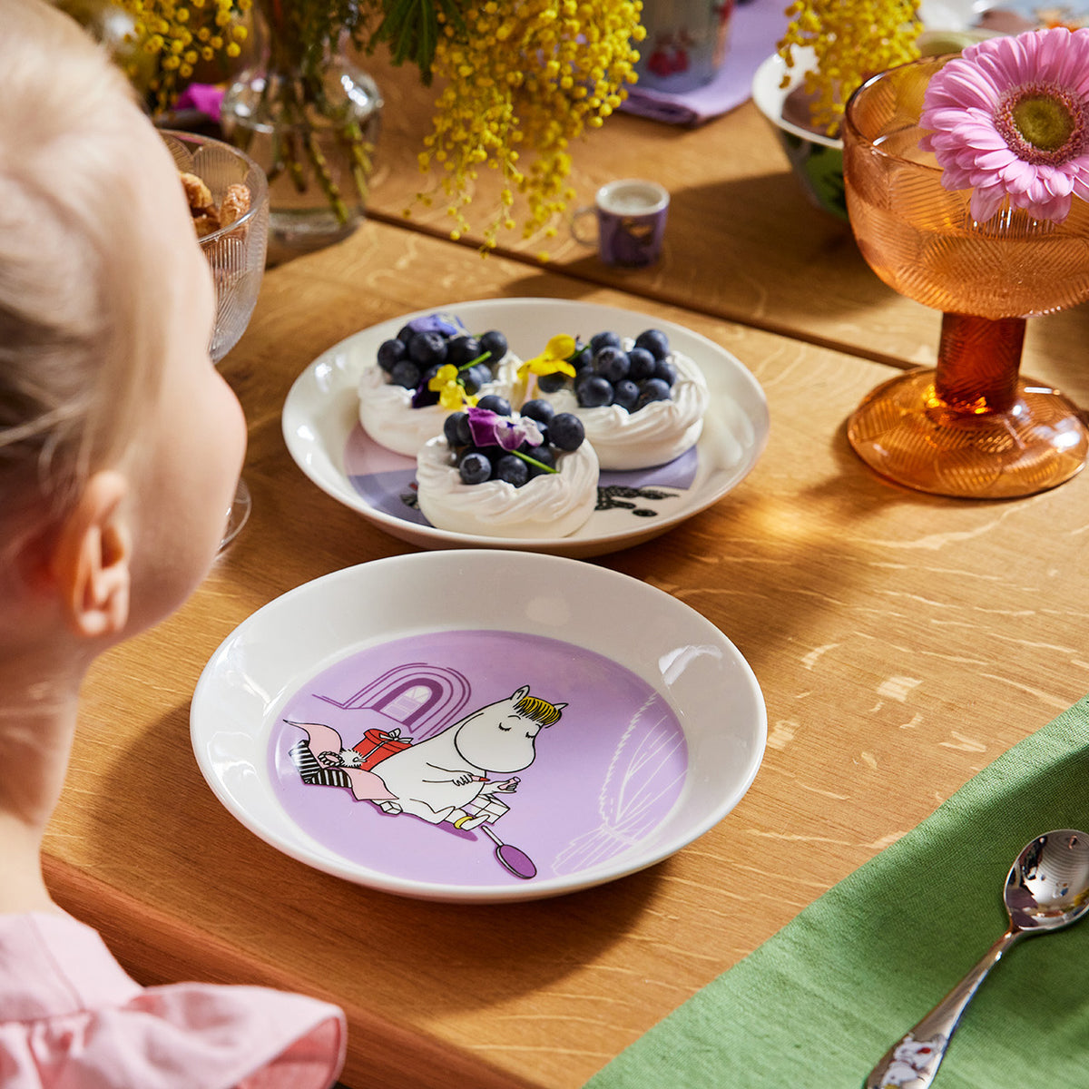 Moomin plate 19cm Snorkmaiden lila