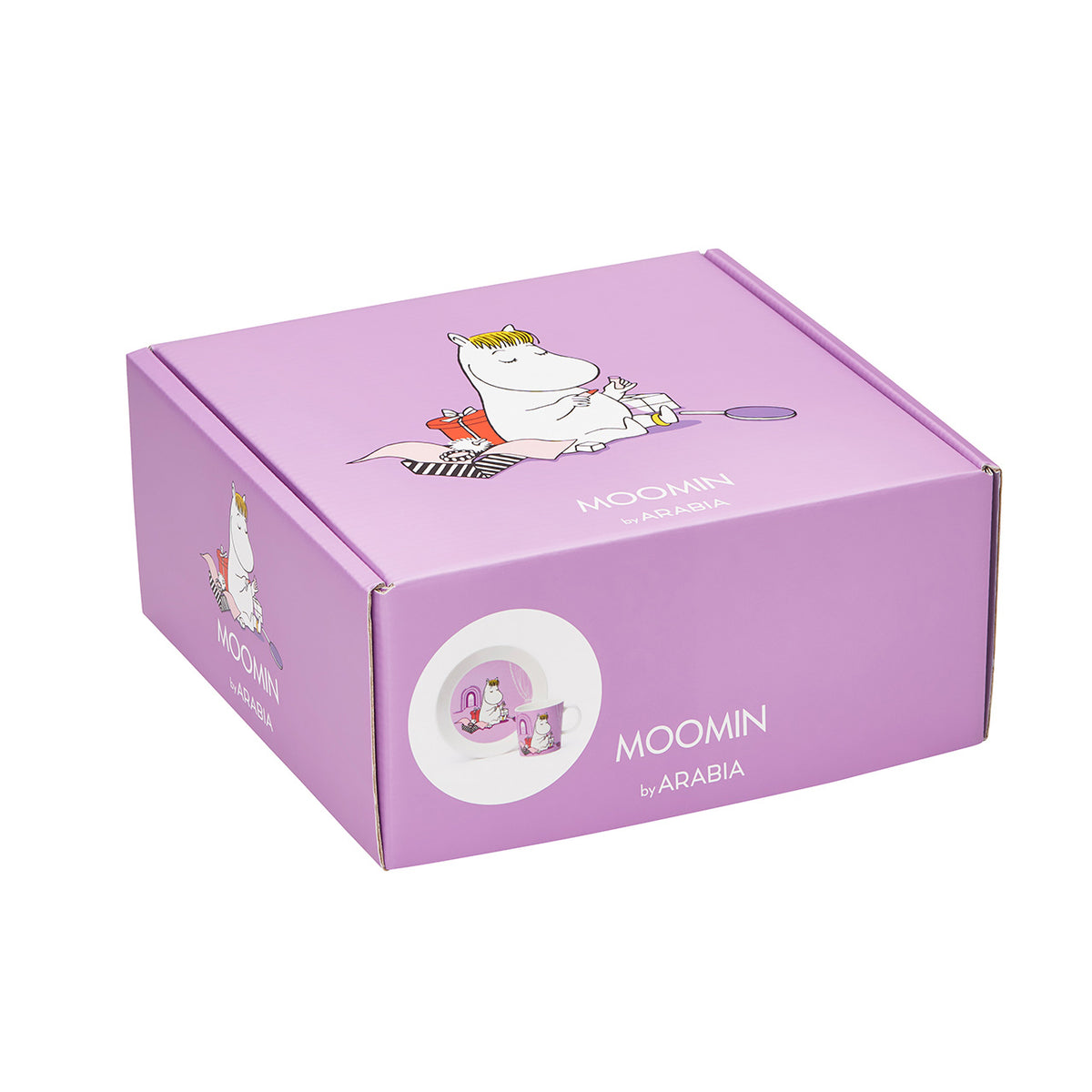 Moomin set mug & plate Snorkmaiden lila
