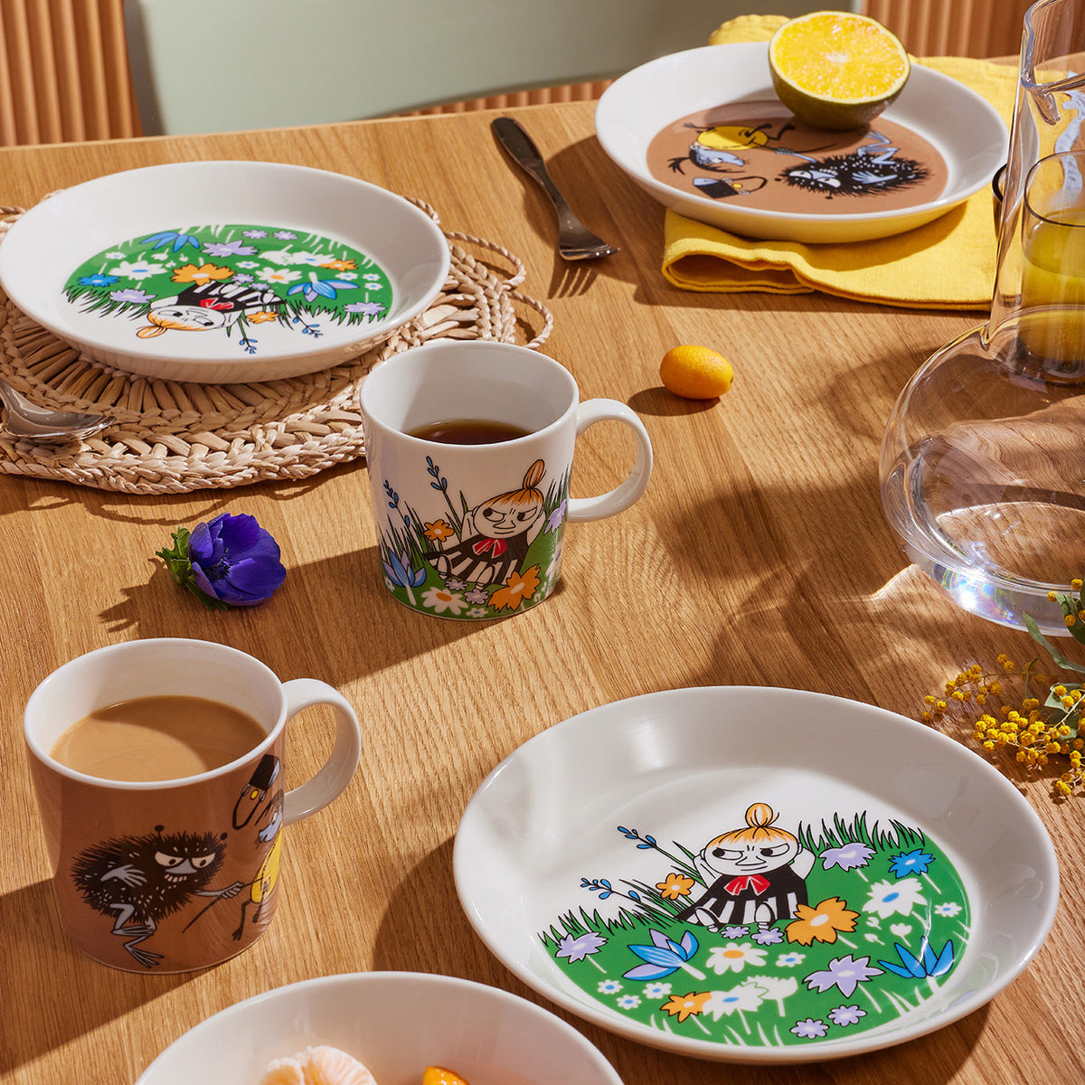 Moomin plate 19cm Stinky in action