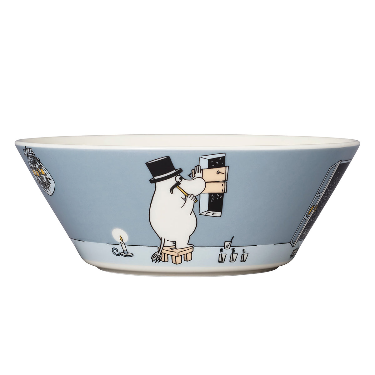 Moomin bowl 15cm Moominpappa grey