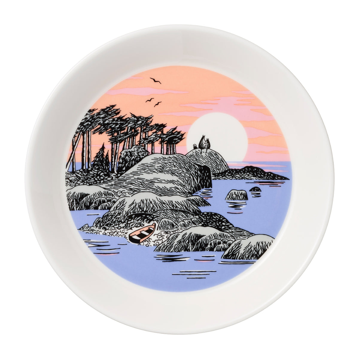 Moomin plate 19cm Snow Lantern & Moomin's Day 2-set