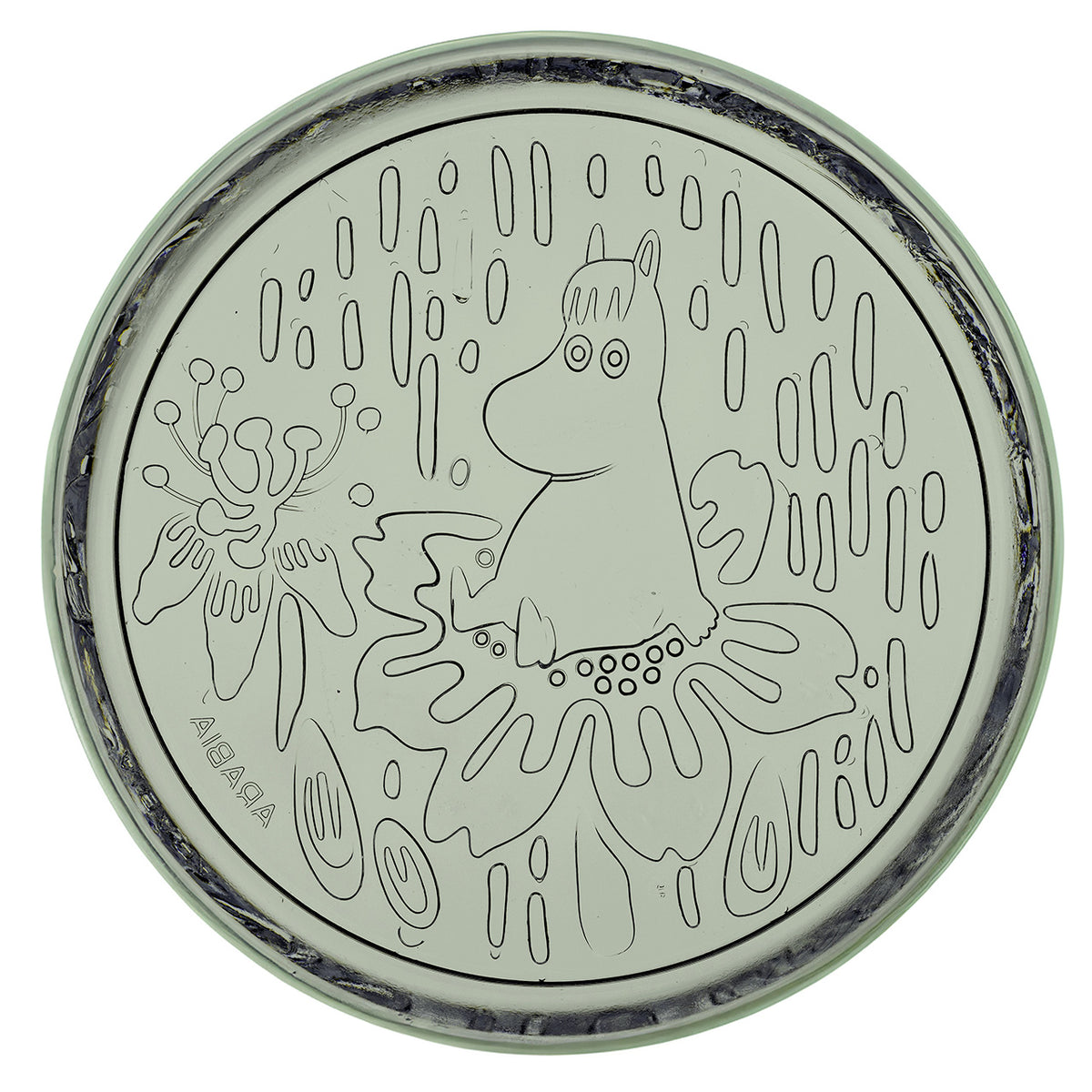 Moomin plate 155mm pine green