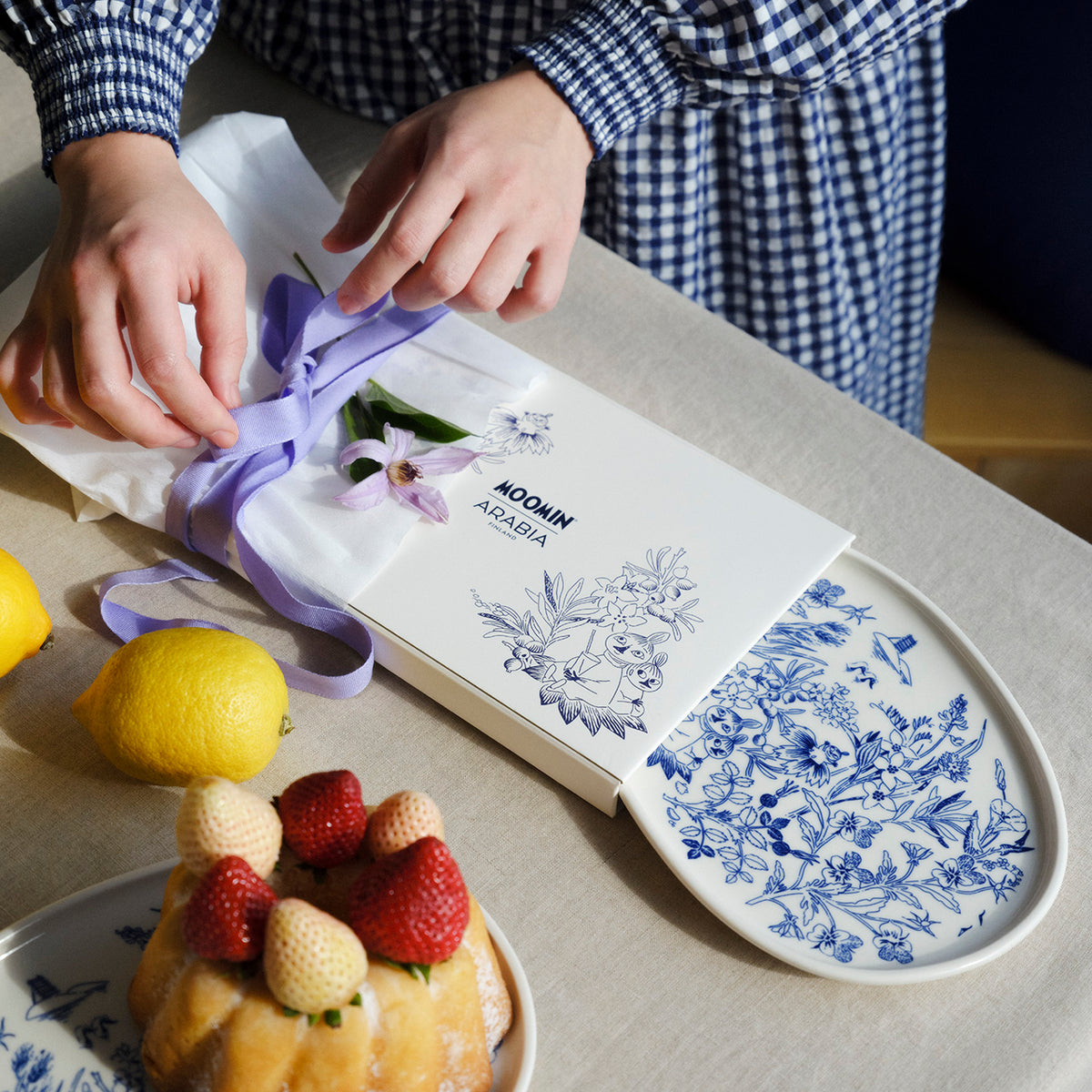 Moomin serving plate 17cm Haru