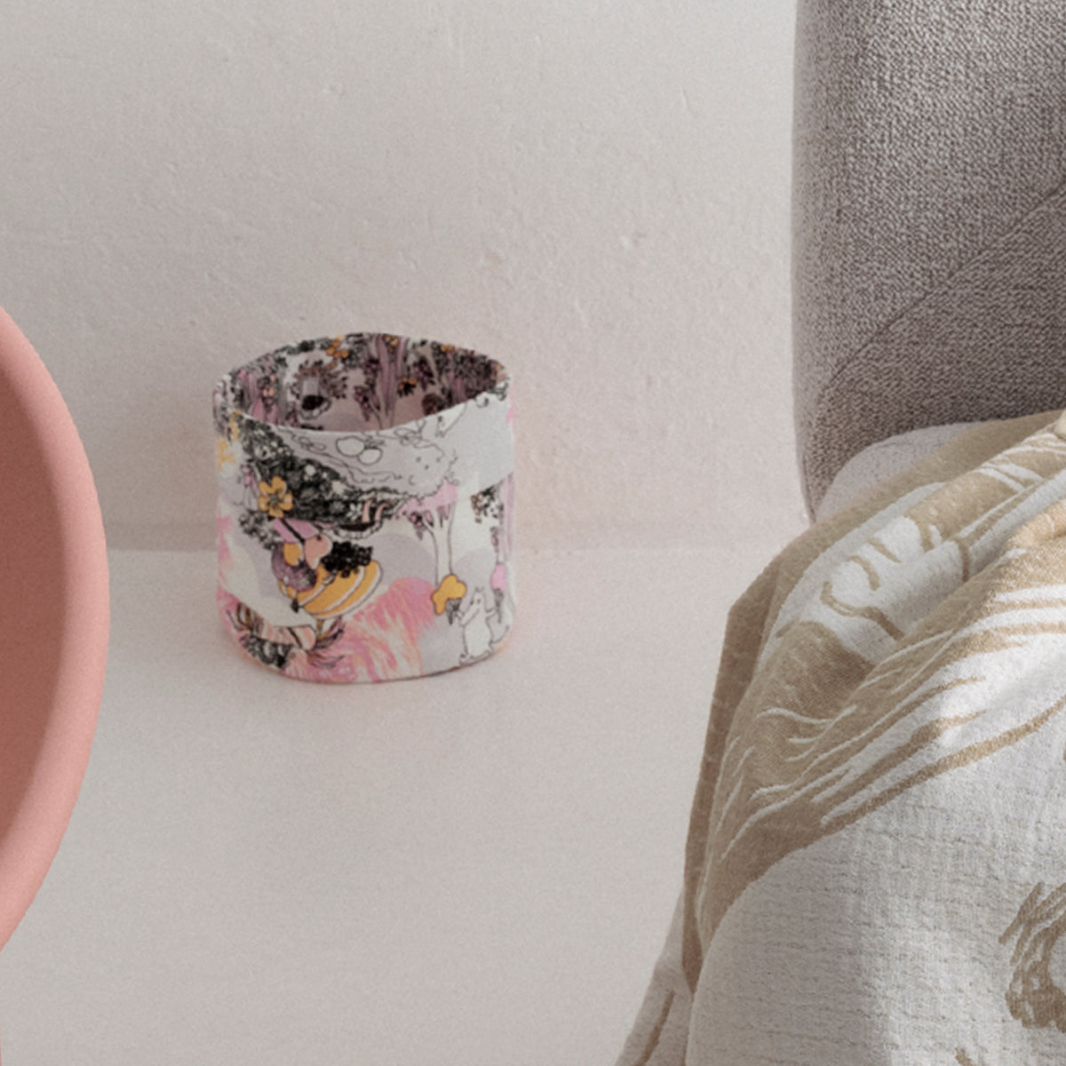 Mumin förvaringskorg rosa 20cm