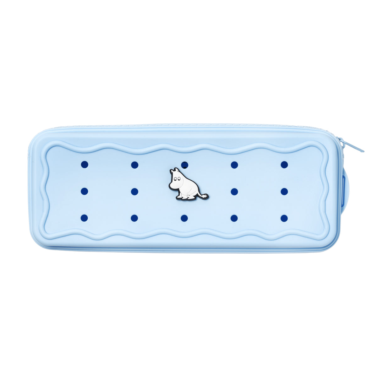 Moomin pencil case & charm blue Moomintroll