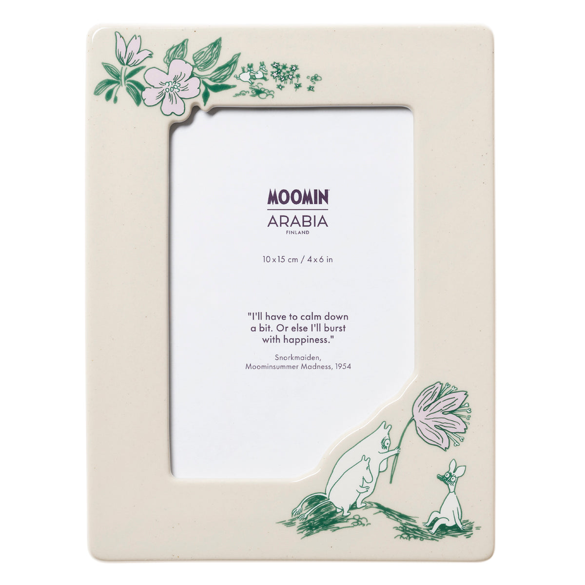 Moomin photo frame 10x15cm Wildflower recirculated ceramics