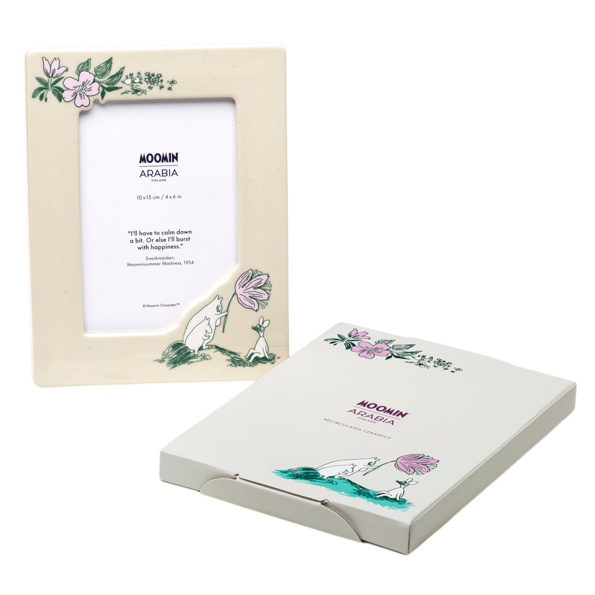 Moomin photo frame 10x15cm Wildflower recirculated ceramics