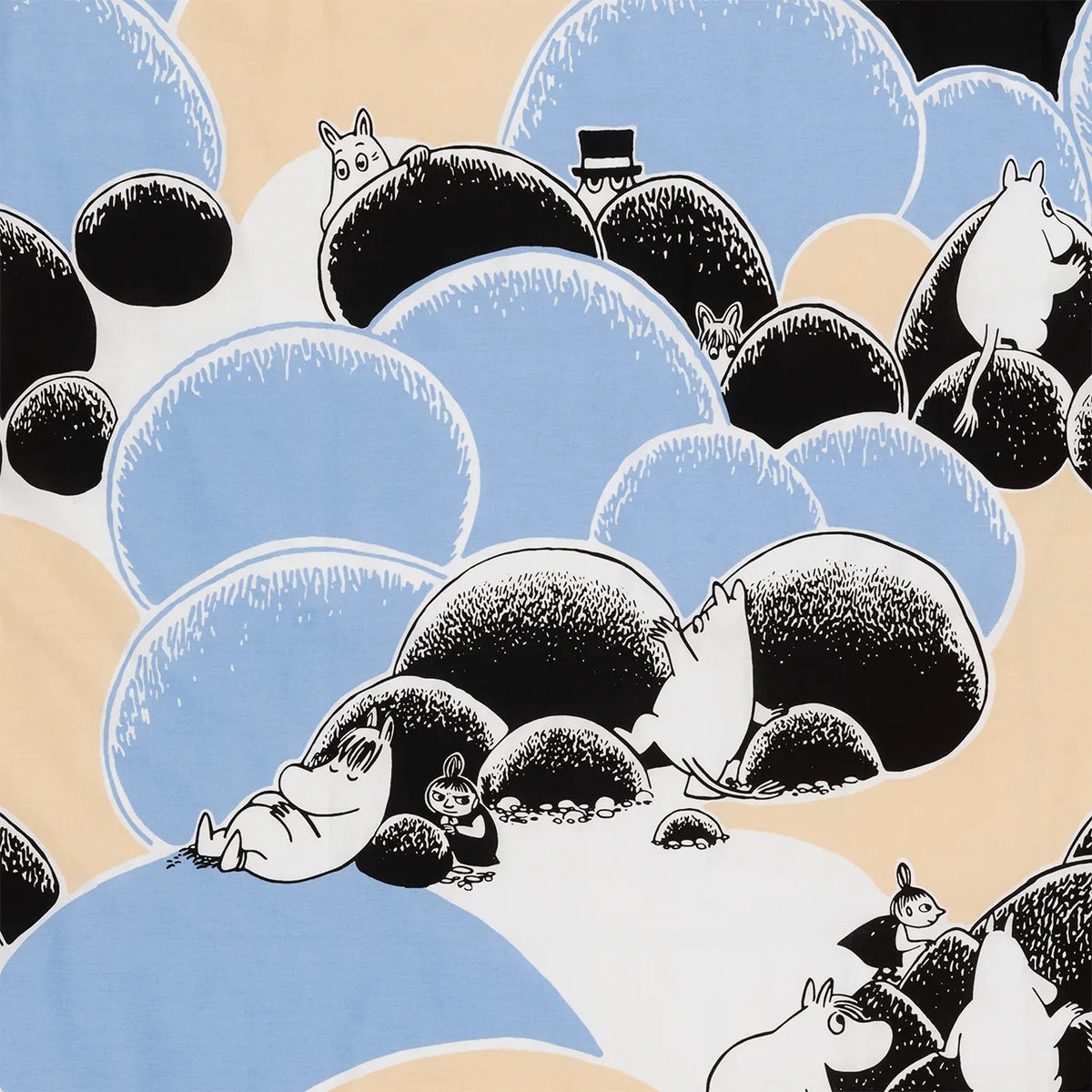 Moomin bedset 140x200cm Pebbles