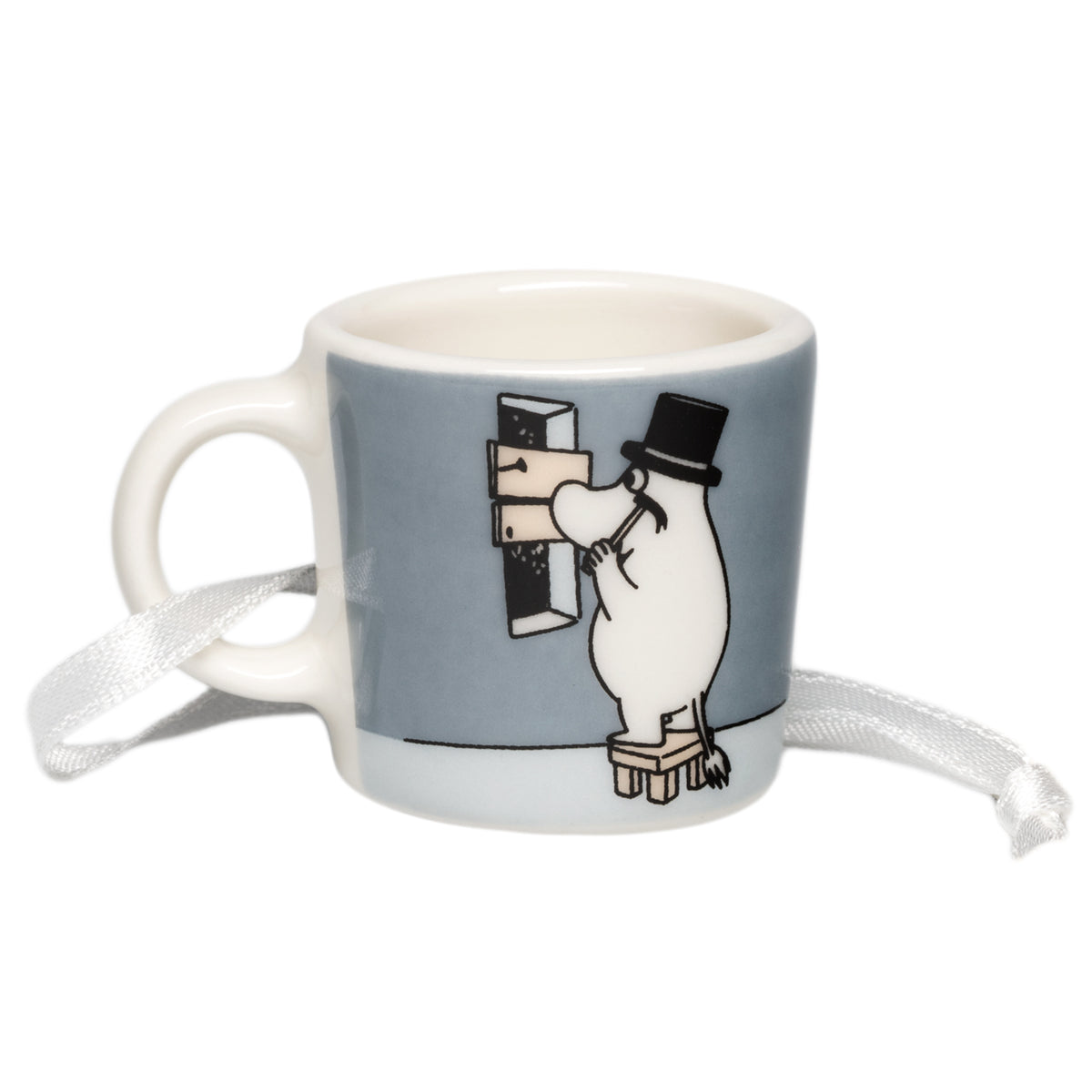 Mumin mini mugg Muminpappa grå