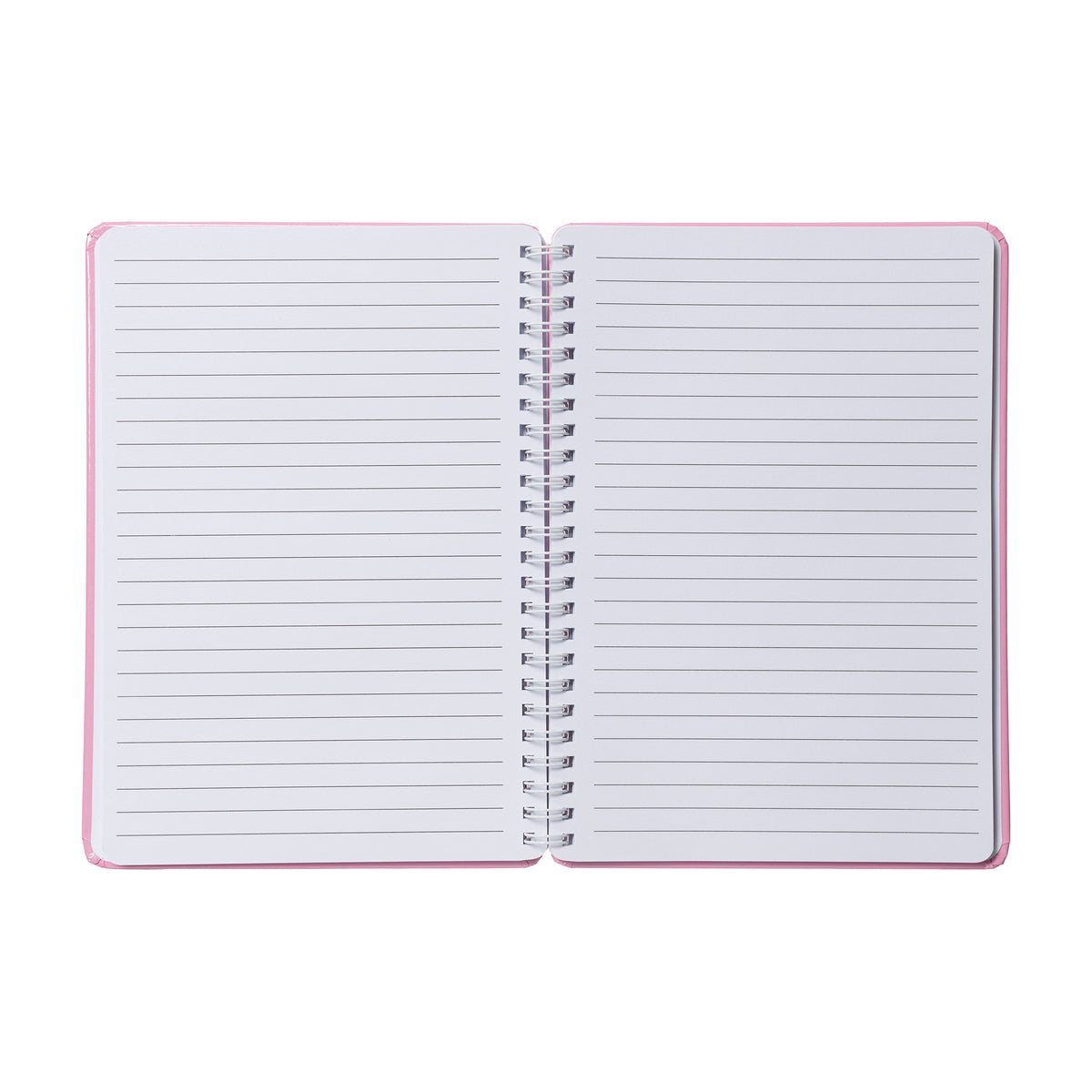 Moomin notebook Boss Lady - Open notebook with pink cover on a white background