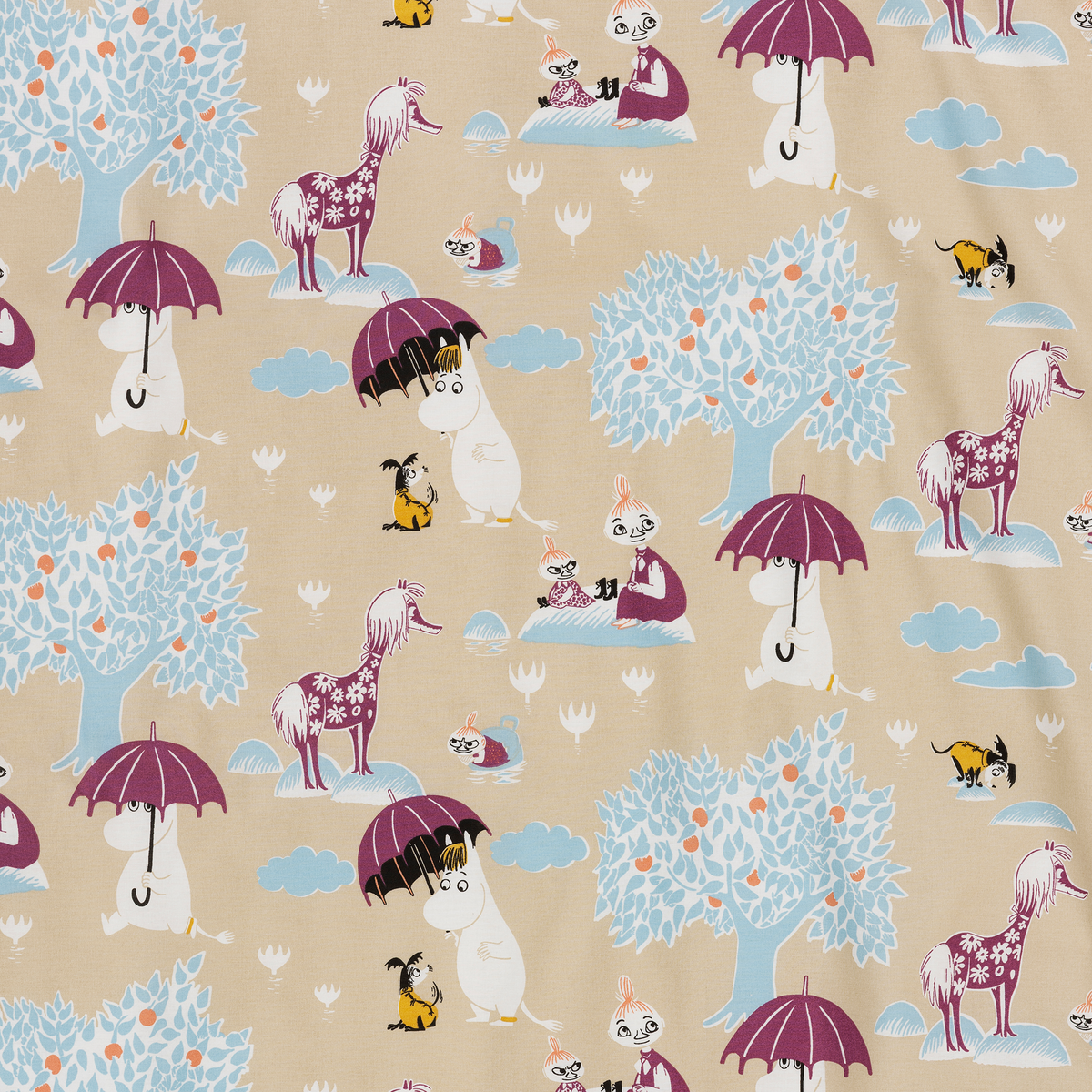 Moomin bedset 120x160cm Under The Umbrella