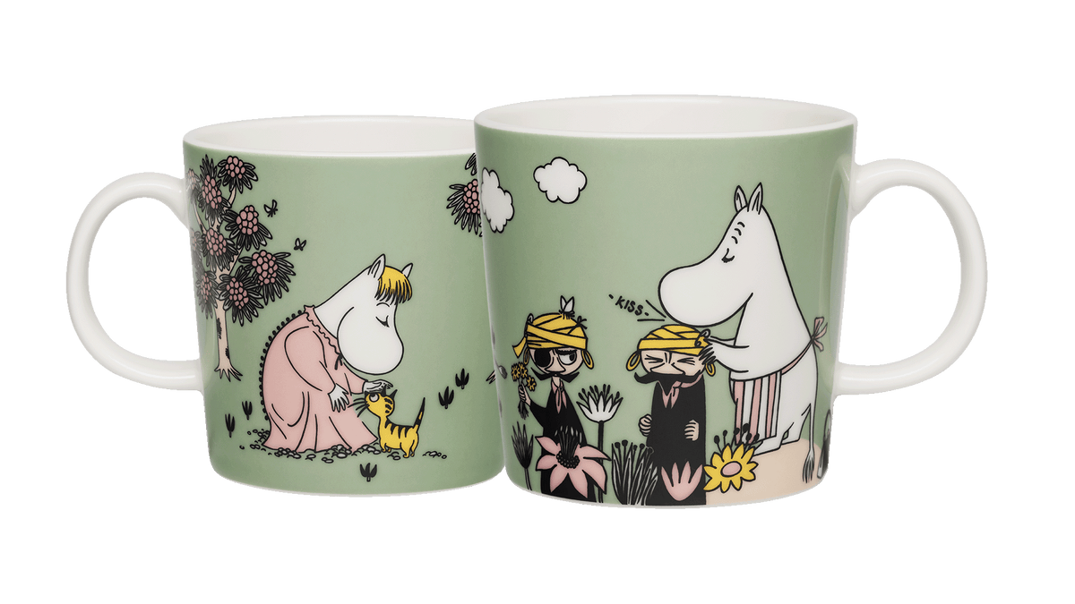 The A & B side of the Loving care mug.